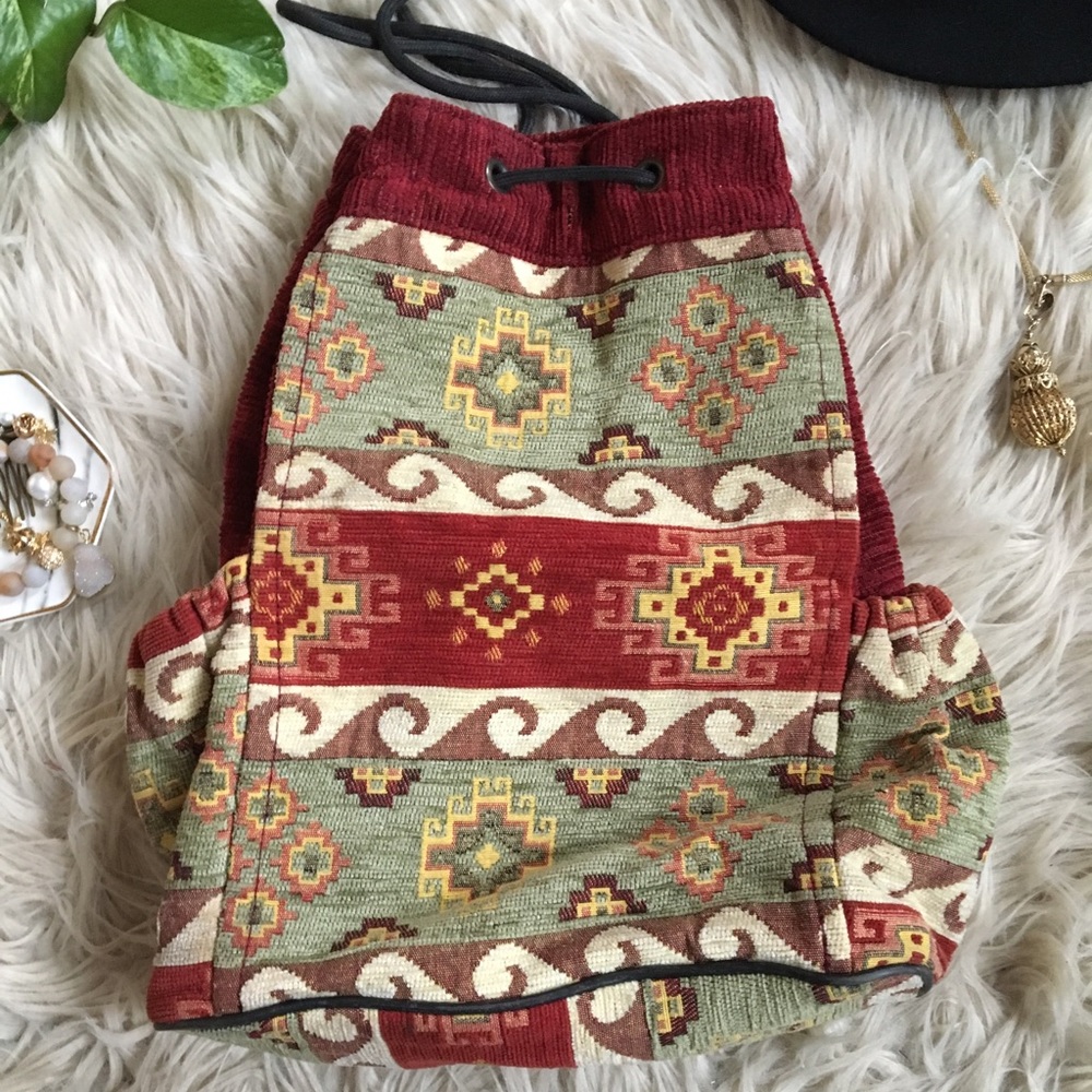 Bohemian Aztec Tapestry Backpack